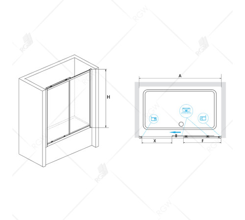 Шторка на ванну RGW SC-42 (Шиншилла, 1600) купить  в Сочи