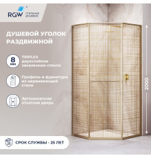Душевой уголок RGW SV-82Gb "R" (Золотая вуаль, 800x1200)