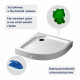 Душевой поддон полукруглый RGW SMC/R-C W Белый (900x900) купить  в Сочи