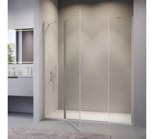 Душевая дверь RGW LE-009 (LE-004 + Z-09+профиль A-14) (Прозрачное, 1400) купить  в Сочи