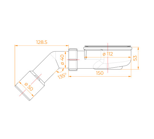 Сифон для поддонов E351C-01 Хром купить  в Сочи
