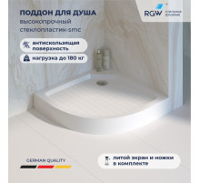 Душевой поддон полукруглый RGW SMC/R W Белый (900x900)