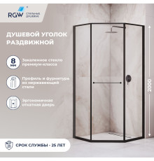 Душевой уголок RGW SV-82B "L" (Прозрачное, 800x800)