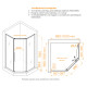 Душевой уголок стекло 6 мм, пятиугольный, форма трапеция, раздвижная дверь, RGW PA-86 (Прозрачное, 1000x1000) купить  в Сочи