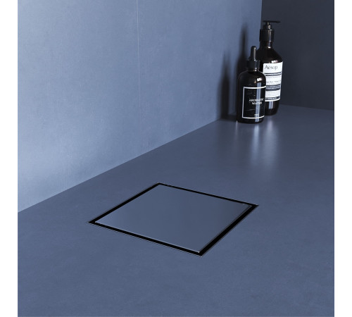 Душевой трап RGW SDR-10 квадратный, хром, металлическая крышка, горизонтальный слив (150x150) купить  в Сочи