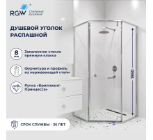 Душевой уголок RGW HO-088 (Прозрачное, 1000x1000)