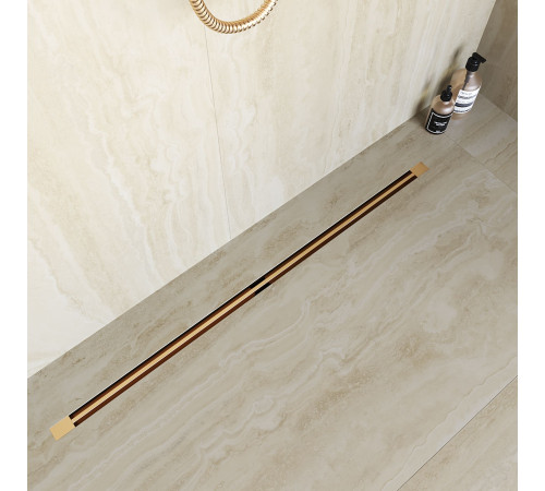 Душевой трап обрезной - SDR-50Gb - золото браш (1000) купить  в Сочи