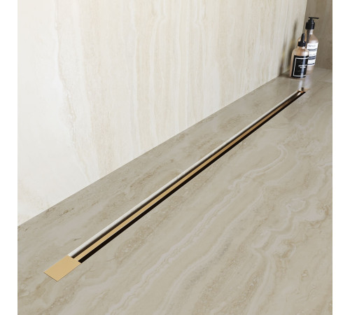 Душевой трап обрезной - SDR-50Gb - золото браш (1000) купить  в Сочи