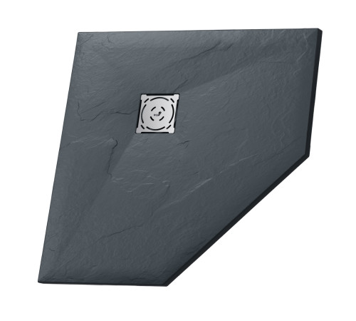 Душевой поддон трапеция RGW ST/T-G Графит (1000x1000) купить  в Сочи