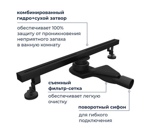 Душевой трап RGW SDR-52B (600) купить  в Сочи