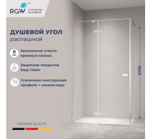 Душевой уголок с распашной дверью на петлях - RGW SV-040 (Прозрачное, 1000x800)