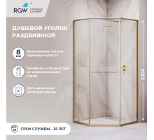 Душевой уголок RGW SV-82Gb "L" (Прозрачное, 1000x1000)