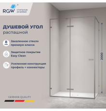 Душевой уголок с распашной дверью на петлях - RGW SV-040Gr (Прозрачное, 1600x1000)