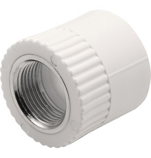 Муфта THERMOLIGHT комбинированная PP-R ВР 32х3/4" белый (10/140)