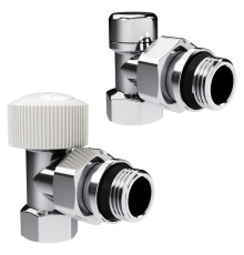 Набор термостатический угловой Royal Thermo Design 1/2"М30х1,5 (Хром)