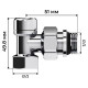 Набор термостатический угловой Royal Thermo Design 1/2"М30х1,5 (Хром) купить  в Сочи