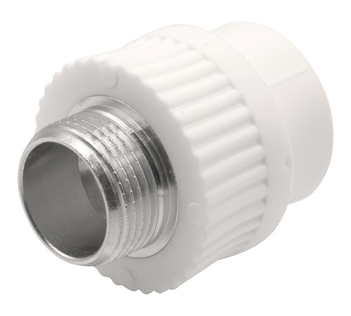 Муфта THERMOLIGHT комбинированная PP-R НР 25х3/4" белый (20/140) Муфта THERMOLIGHT комбинированная PP-R НР 25х3/4" белый (20/140)