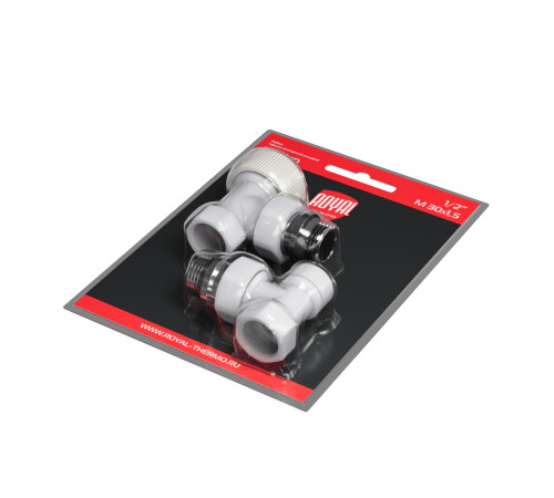 Набор термостатический угловой Royal Thermo Design 1/2"М30х1,5 (Белый) купить  в Сочи Набор термостатический угловой Royal Thermo Design 1/2"М30х1,5 (Белый) купить  в Сочи