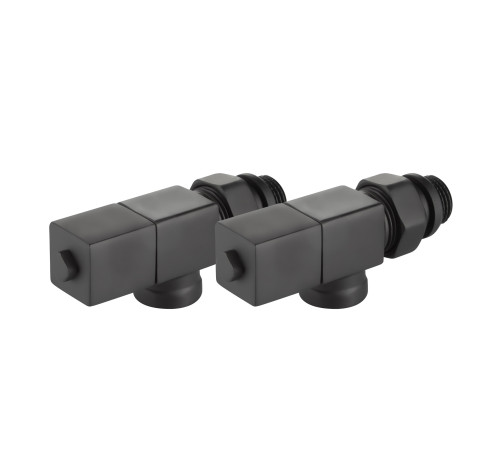 Набор дизайн-вентилей Royal Thermo CUBE, осевой (черный) 1/2" купить в Сочи Набор дизайн-вентилей Royal Thermo CUBE, осевой (черный) 1/2" купить в Сочи