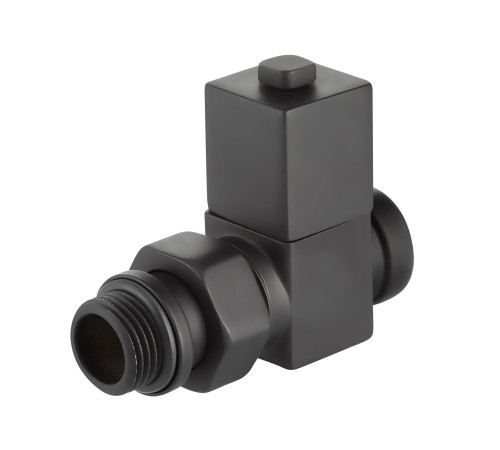 Набор дизайн-вентилей Royal Thermo CUBE, прямой (черный) 1/2" купить  в Сочи