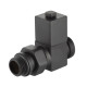Набор дизайн-вентилей Royal Thermo CUBE, прямой (черный) 1/2" купить  в Сочи