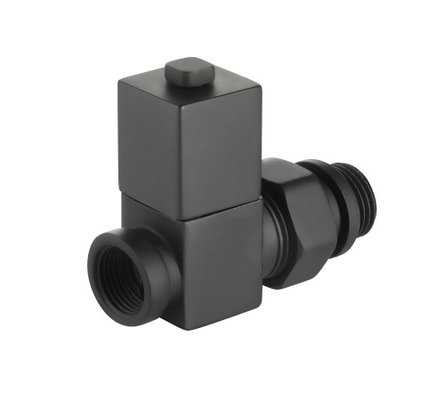 Набор дизайн-вентилей Royal Thermo CUBE, прямой (черный) 1/2" купить  в Сочи