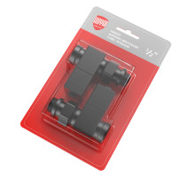 Набор дизайн-вентилей Royal Thermo CUBE, прямой (черный) 1/2"