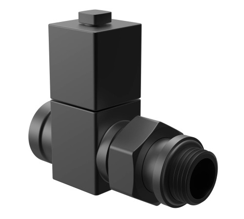 Набор дизайн-вентилей Royal Thermo CUBE, прямой (черный) 1/2" купить  в Сочи
