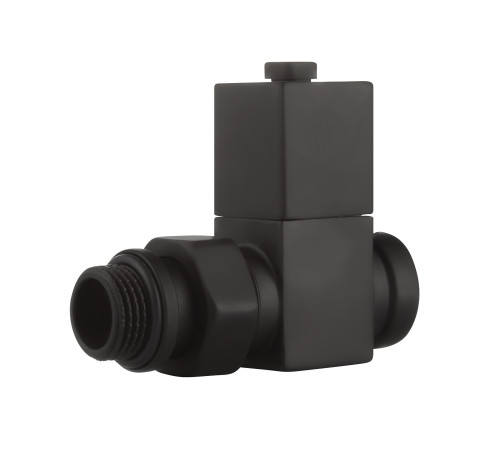 Набор дизайн-вентилей Royal Thermo CUBE, прямой (черный) 1/2" купить  в Сочи
