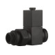 Набор дизайн-вентилей Royal Thermo CUBE, прямой (черный) 1/2" купить  в Сочи