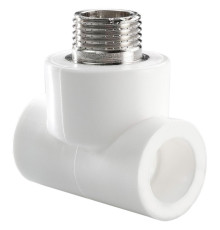 Тройник TEBO бел. PP-R комб. 20х3/4" НР (15/90), арт. 030040503