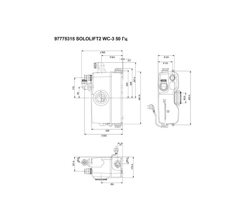 Установка канализационная Grundfos SOLOLIFT 2 WC-3 купить в Сочи Установка канализационная Grundfos SOLOLIFT 2 WC-3 купить в Сочи