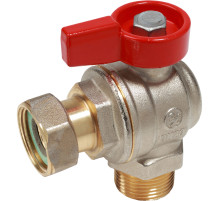 Кран шаровой Giacomini угловой НР для котлов и счетчиков 3/4"M x 3/4"гайка, R780PX014