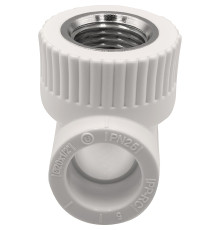 Тройник THERMOLIGHT комбинированный PP-R ВР 20х1/2х20 белый (15/150)