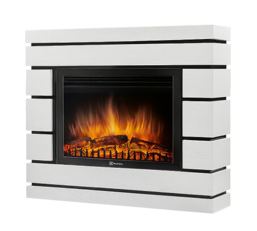 Каминокомплект: Очаг Electrolux EFP/P-3020LS N, портал Moderno 30 шпон белый дуб купить в Сочи Каминокомплект: Очаг Electrolux EFP/P-3020LS N, портал Moderno 30 шпон белый дуб купить в Сочи