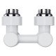 Узел нижнего подключения Royal Thermo Design угловой 1/2"х3/4" EK (белый) купить  в Сочи