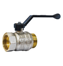 Кран шаровой латунный LD Pride 47.50.B-Н.Р Ду 50 Ру 25 вн-нр, (рычаг с биркой)