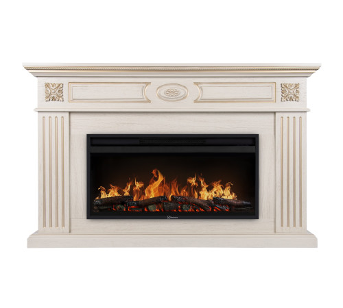 Каминокомплект: Очаг Electrolux EFP/P-3620LS, портал Siena 42/40/36, сл. кость с зол. патиной купить в Сочи Каминокомплект: Очаг Electrolux EFP/P-3620LS, портал Siena 42/40/36, сл. кость с зол. патиной купить в Сочи