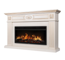 Каминокомплект: Очаг Electrolux EFP/P-3620LS, портал Siena 42/40/36, сл. кость с зол. патиной