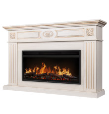 Каминокомплект: Очаг Electrolux EFP/P-3620LS, портал Siena 42/40/36, сл. кость с зол. патиной