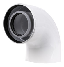 Отвод коаксиальный Royal Thermo 60/100, 90 гр. M/F для конденсационных котлов