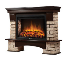 Портал Firelight Forte Wood 30 камень коричневый, шпон темный дуб
