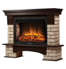 Портал Firelight Forte Wood 30 камень коричневый, шпон темный дуб