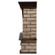 Портал Firelight Forte Wood 30 камень коричневый, шпон темный дуб купить в Сочи