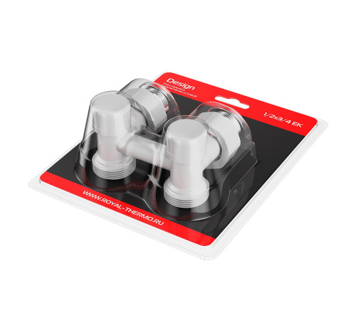 Узел нижнего подключения Royal Thermo Design угловой 1/2"х3/4" EK (белый) купить  в Сочи Узел нижнего подключения Royal Thermo Design угловой 1/2"х3/4" EK (белый) купить  в Сочи