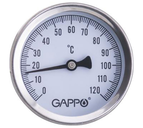 Термометр Gappo биметаллический накладной с пружиной 1"-2" x 0-120C купить  в Сочи Термометр Gappo биметаллический накладной с пружиной 1"-2" x 0-120C купить  в Сочи