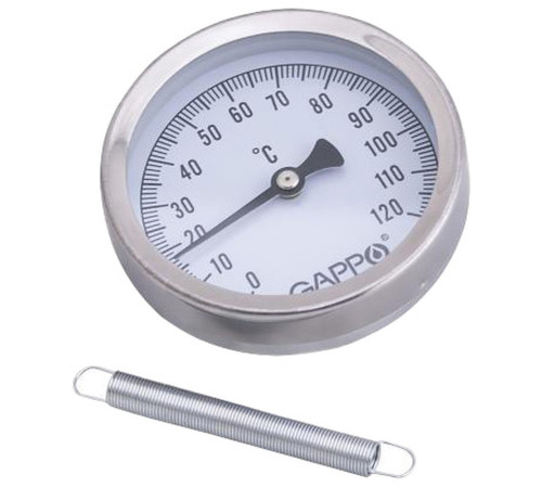 Термометр Gappo биметаллический накладной с пружиной 1"-2" x 0-120C купить  в Сочи Термометр Gappo биметаллический накладной с пружиной 1"-2" x 0-120C купить  в Сочи