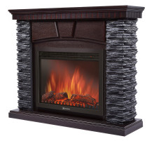 Портал Firelight Porto 25 камень черный, шпон венге