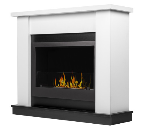 Каминокомплект:Биокамин Firelight BFP/P-3020+Портал Canto Long белый, черный Каминокомплект:Биокамин Firelight BFP/P-3020+Портал Canto Long белый, черный