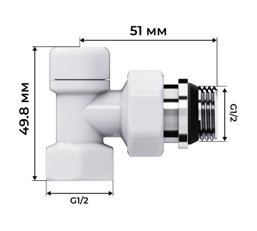 Набор термостатический осевой Royal Thermo Design 1/2"М30х1,5 (Белый) купить  в Сочи Набор термостатический осевой Royal Thermo Design 1/2"М30х1,5 (Белый) купить  в Сочи